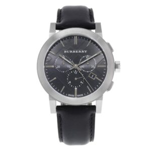 BURBERRY BU9356 The City Black Leather Wristwatch for Men
