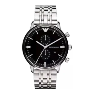 Emporio Armani AR0389 Silver Chronograph Wristwatch for Men
