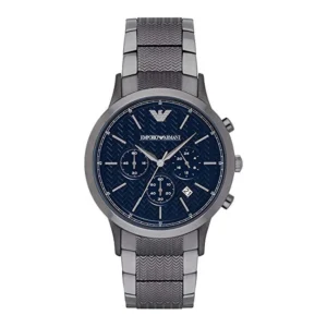 Emporio Armani AR2505 Black Blue Dial Wristwatch for Men