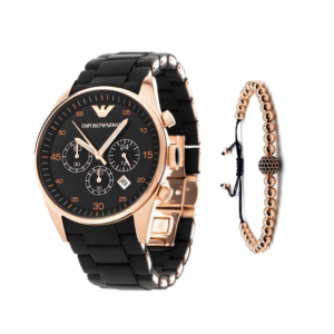 Emporio Armani AR5905 Sportivo Black Rose Gold for Men
