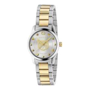 Gucci YA126596 G-Timeless Quartz Silver Dial Two-Tone Watch for Women