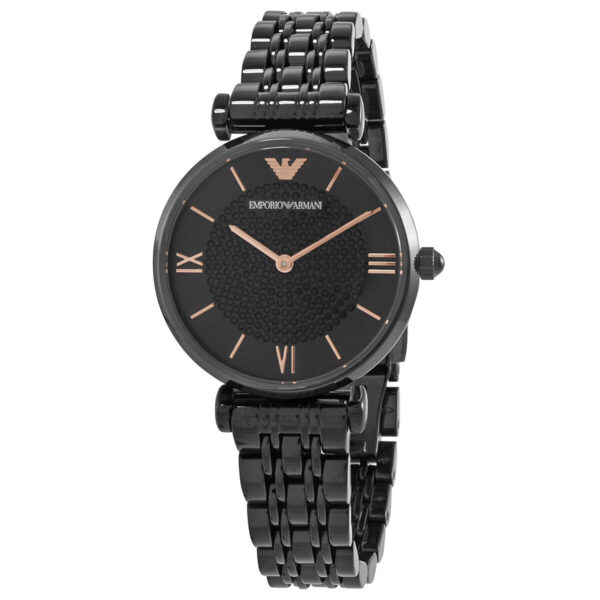 Emporio Armani AR11245 Black Crystal Wristwatch for Woman