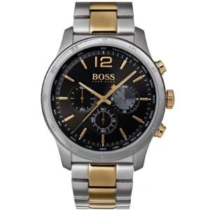 Hugo Boss HB1513529 Silver Gold Chronograph Wristwatch for Men