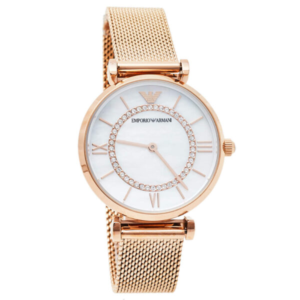 Emporio Armani AR11320 Rose Gold Pearl Dial Wristwatch for Women