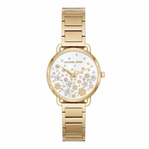 Michael Kors MK3840 Gold Flower Wristwatch for Women