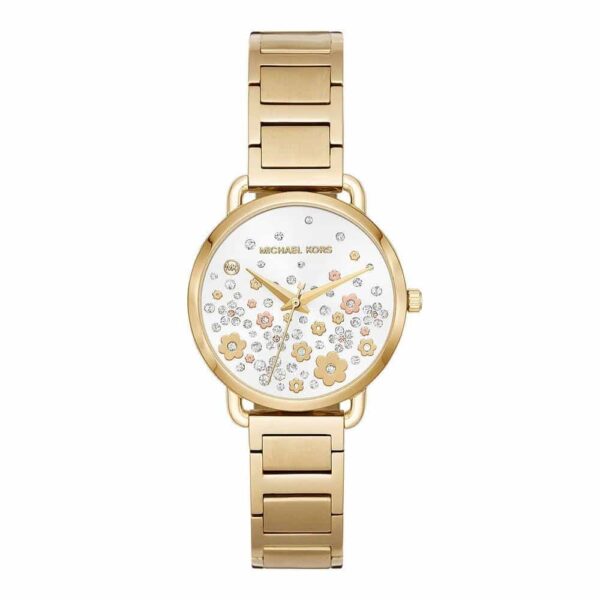 Michael Kors MK3840 Gold Flower Wristwatch for Women