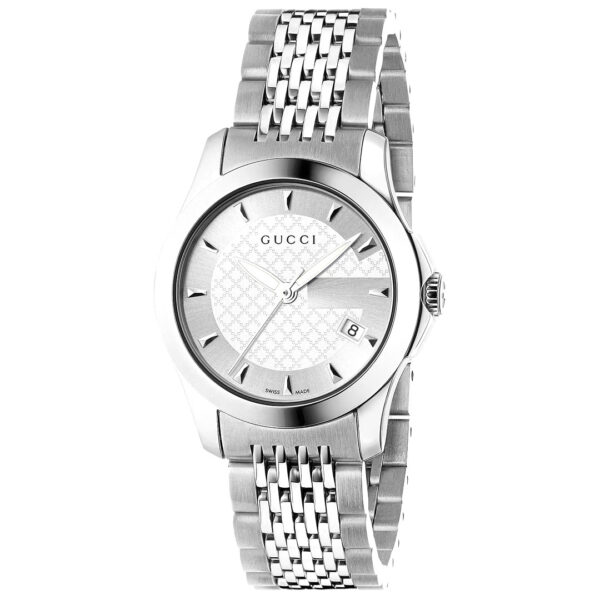 Gucci YA126501 G-Timeless Stainless Steel Bracelet Watch for Women