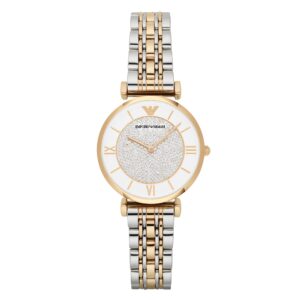 Emporio Armani AR2076 Silver Gold Wristwatch for Women