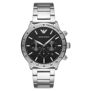 Emporio Armani AR11241 Silver Black Wristwatch for Men