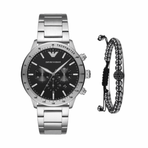 Emporio Armani AR11241 Silver Black Wristwatch for Men