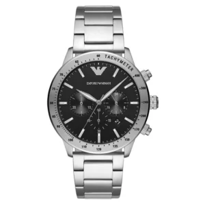 Emporio Armani AR11241 Silver Black Wristwatch for Men