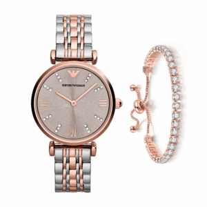 Emporio Armani AR1840 Silver Rose Gold Wristwatch