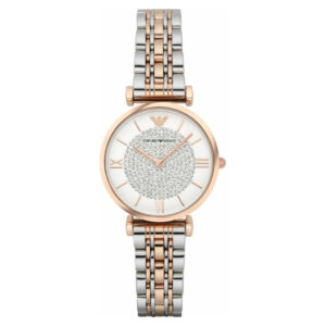 Emporio Armani AR1926 Silver Rose Gold Wristwatch for Women