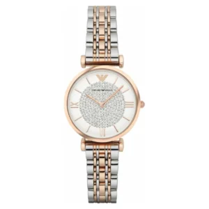 Emporio Armani AR1926 Silver Rose Gold Wristwatch for Women
