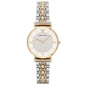 Emporio Armani AR2076 Silver Gold Wristwatch for Women