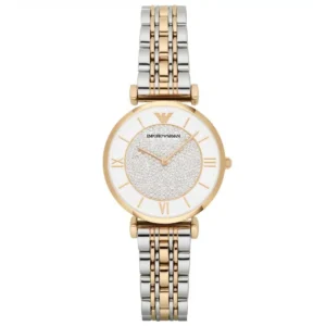 Emporio Armani AR2076 Silver Gold Wristwatch for Women