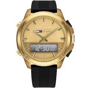 1791762-tommy-hilfiger-watch-men-gold-dial-rubber-black-strap-quartz-battery-digital-analog-chronograph-jeans1