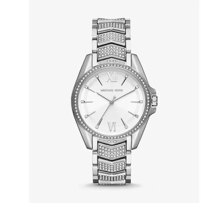 Michael Kors MK6687 Whitney Three-Hand Pavé Steel Watch