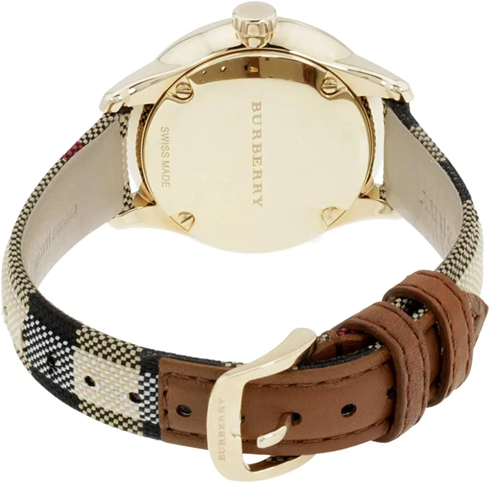 BURBERRY ゴールド 4Pダイヤ レディース 腕時計 1605 Burberry BU10104 The Classic Yellow Gold Watch for Women