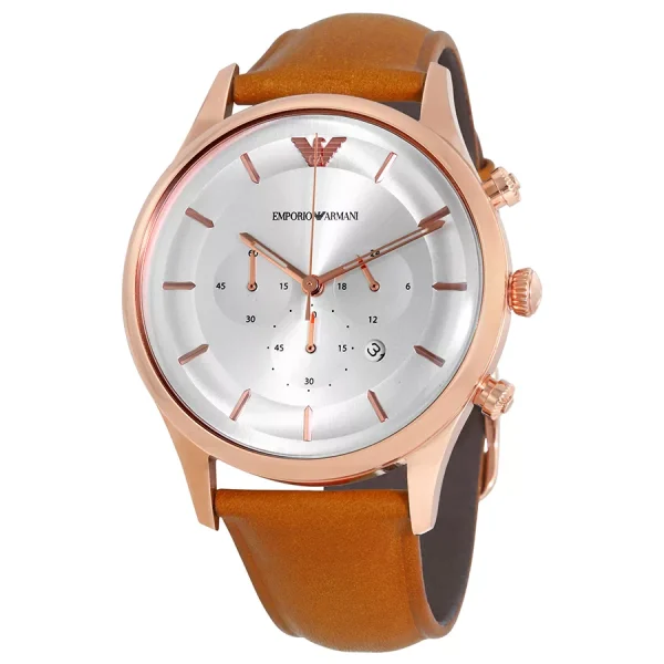 Emporio Armani AR11043 Brown Rose Gold Wristwatch for Men