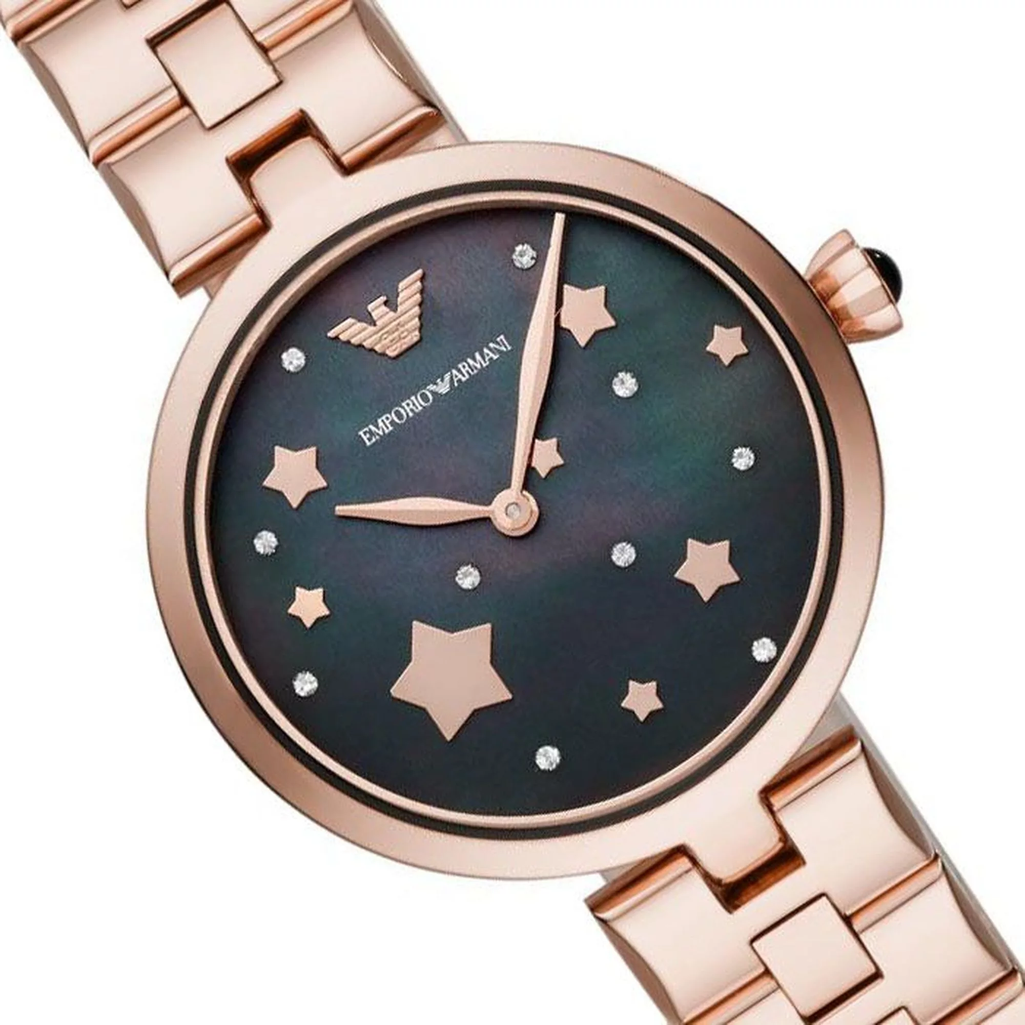 Emporio Armani AR11197 Rose Gold Starry Motif Wristwatch for Women