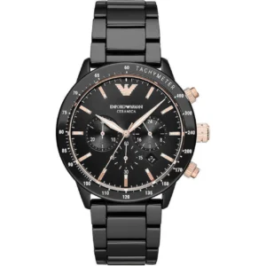 Emporio Armani AR70002 Black and Rose Сeramica Wristwatch for Men