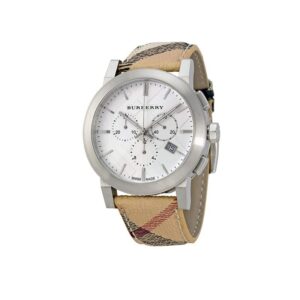 Burberry BU9357 Mens City Leather Strap Nova Check Watch Classic Check