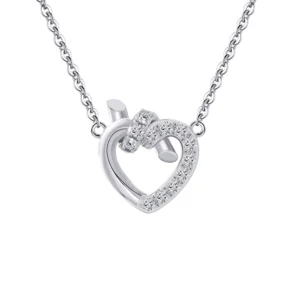 925 Sterling Silver heart shaped Necklace