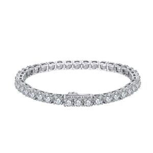 Stunning 925 Sterling Silver Tennis chain Bracelet 7" 4 mm