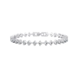925 Sterling Silver Prong Setting Tennis Bracelet for her 7.5"