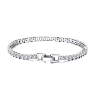 925 Sterling Silver Tennis chain Bracelet 7" 3 mm