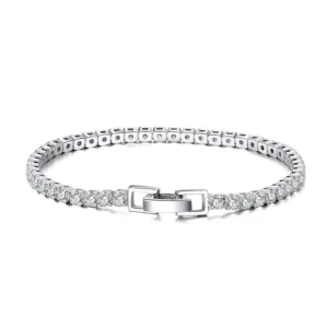 925 Sterling Silver Tennis chain Bracelet 7.5" 3 mm