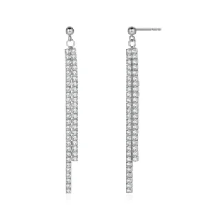 Womens 925 Sterling Silver Dangle Earrings