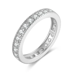 925 Sterling Silver ring for her with stones Size 7