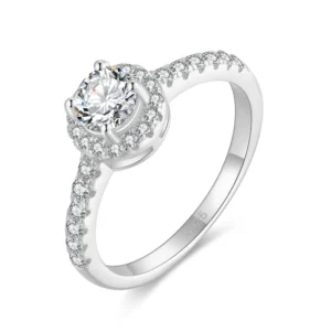 925 Sterling Silver womens ring with stone Size 6