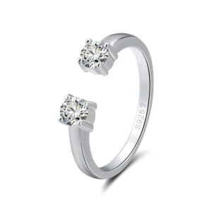 Adjustable womans ring 925 Sterling Silver with stones
