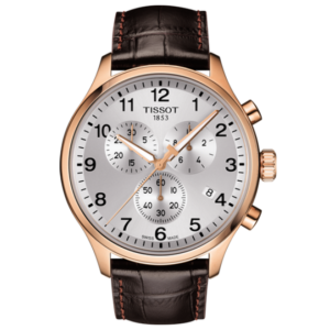 Tissot T116.617.36.037.00 Chrono XL Classic rose gold watch with leather strap