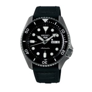 Seiko SRPD65K3 5 Sports Black dial with Silicone strap