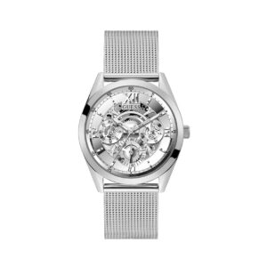 GUESS GW0368G1 Men's Silver-Tone mesh bracelet Watch