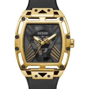 GUESS GW0500G1 Men's Gold-Tone and Black Analog Cutout Watch