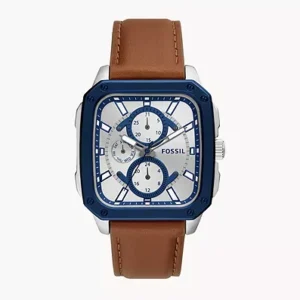 Fossil BQ2658 multifunction brown leather strap men's watch