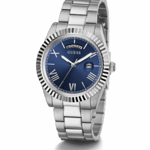 GUESS GW0265G7 silver toned Analog Stainless Steel blue dial watch