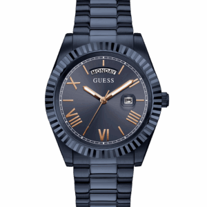 GUESS GW0265G9 blue toned Analog Stainless Steel blue dial watch