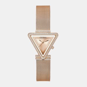 GUESS GW0508L3 Rose Gold-Tone Triangle Mesh strap Analog Watch