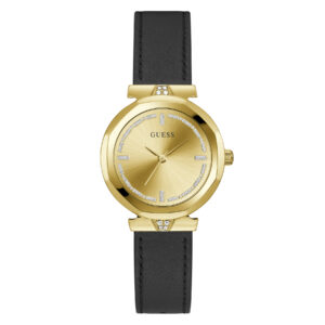 GUESS GW0689L2 gold Dial with crystals Watch leather strap