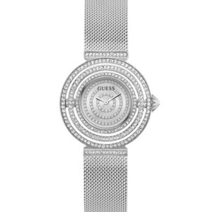 GUESS GW0550L1 Silver Crystal Dial Steel Mesh Watch