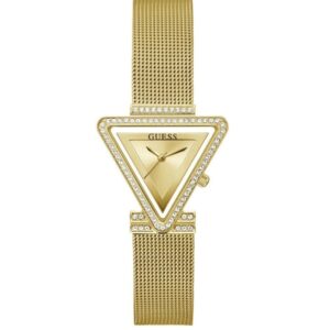 GUESS GW0508L2 Golden-Tone Triangle Mesh strap Analog Watch