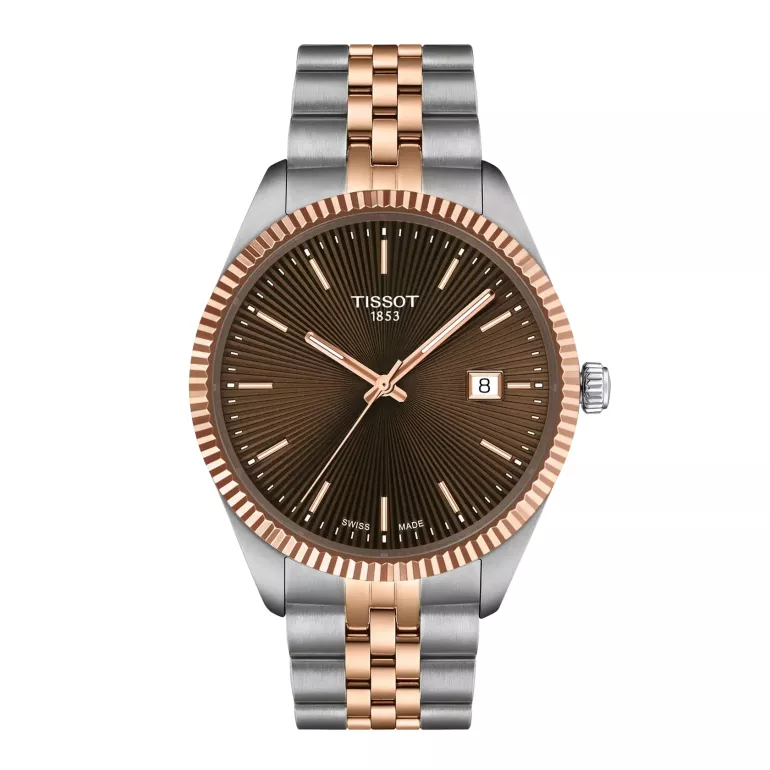Tissot T156.410.22.291.01 Ballade Silver&Rosegold Brown Dial
