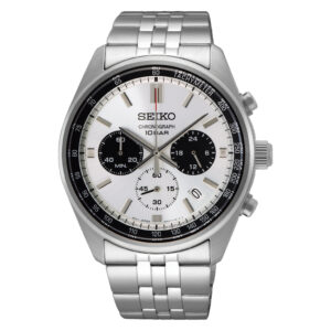 Seiko SSB425P1 Grey Dial Stainless Steel Chronograph Watch for Men