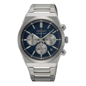 Seiko SSB453P1 Blue Dial Stainless Steel Chronograph Watch for Men